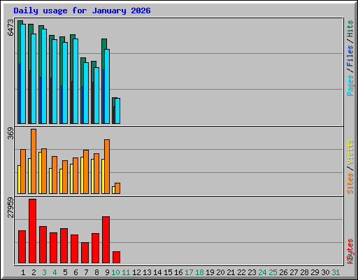Daily usage for January 2026