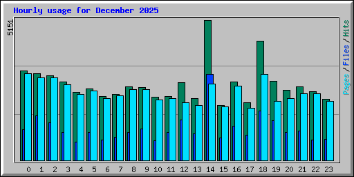 Hourly usage for December 2025