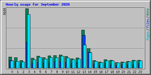 Hourly usage for September 2026