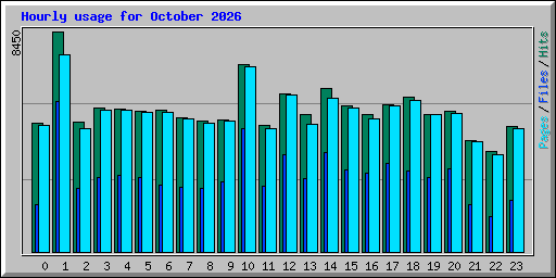 Hourly usage for October 2026