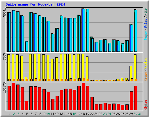 Daily usage for November 2024