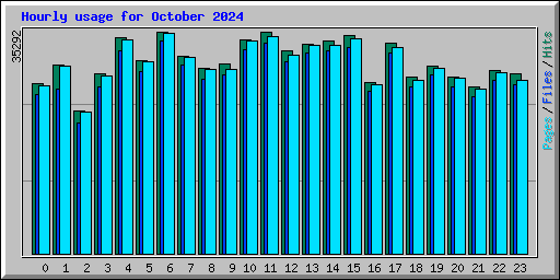 Hourly usage for October 2024