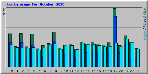 Hourly usage for October 2025