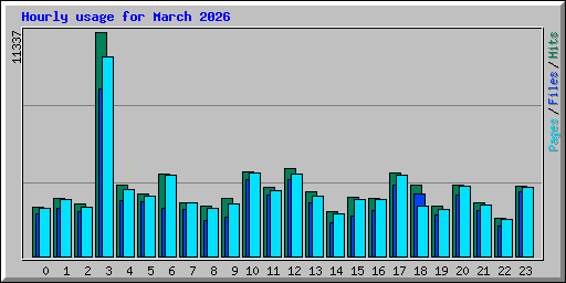 Hourly usage for March 2026