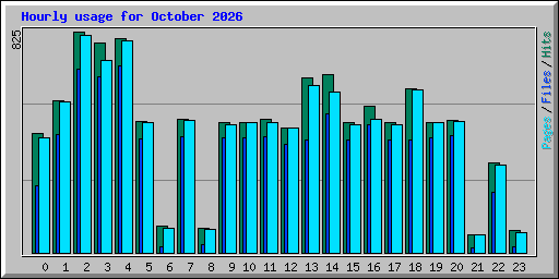 Hourly usage for October 2026